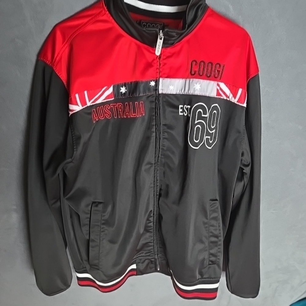 Coogi Men's Red and Black Jacket